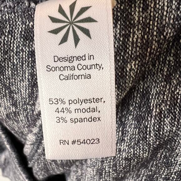 Athleta Top Womens Size XS Gray & Navy Pose Open T Back Draped Sweater Oversized - Picture 14 of 16